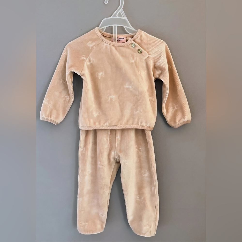 Juicy Couture Baby Girl's Velour Sweatshirt & Joggers Set - Size 18 Months